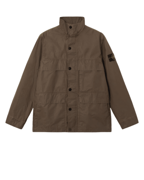 Veste Enduite Coton Polyester Terre d'Ombre