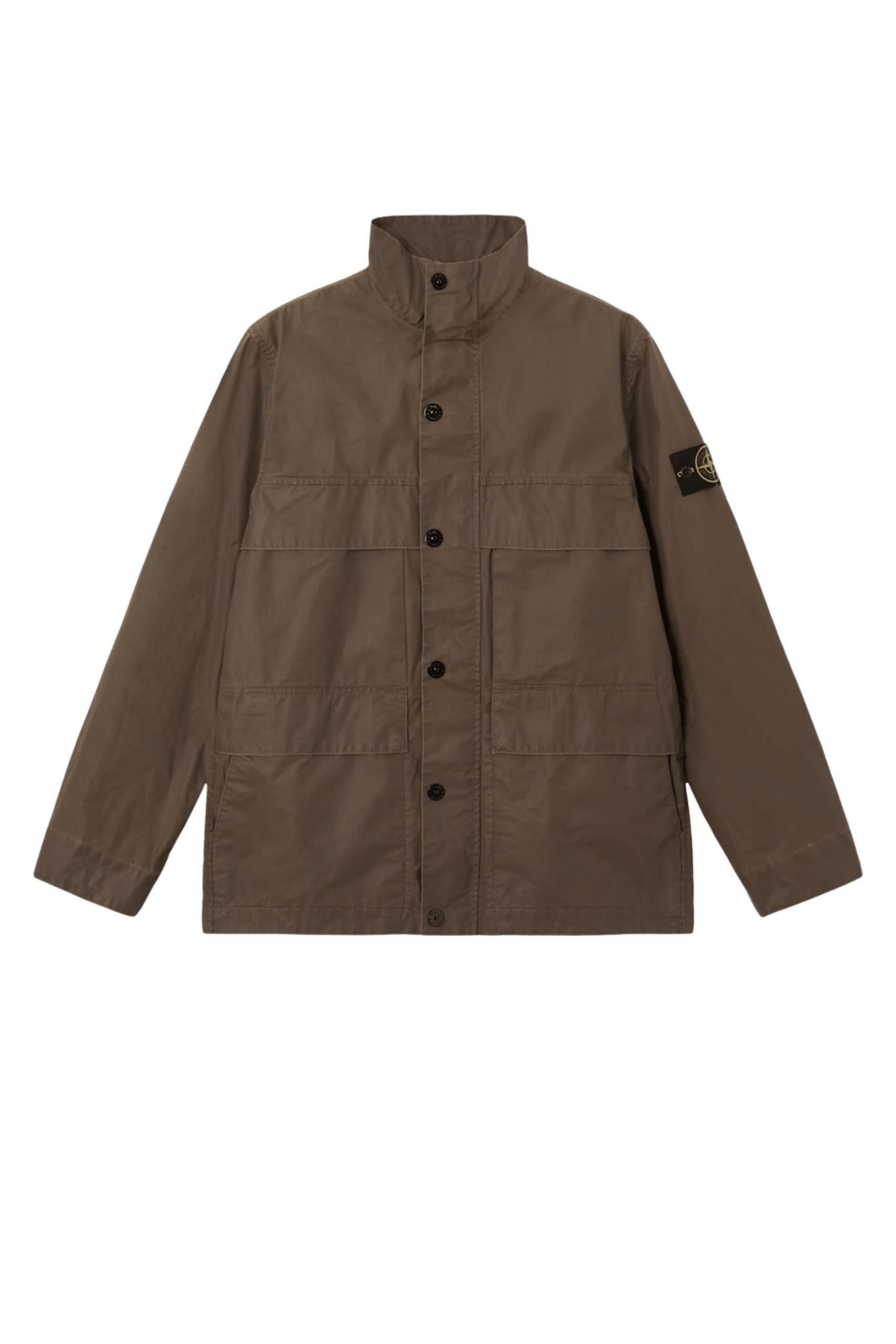 Veste Enduite Coton Polyester Terre d'Ombre