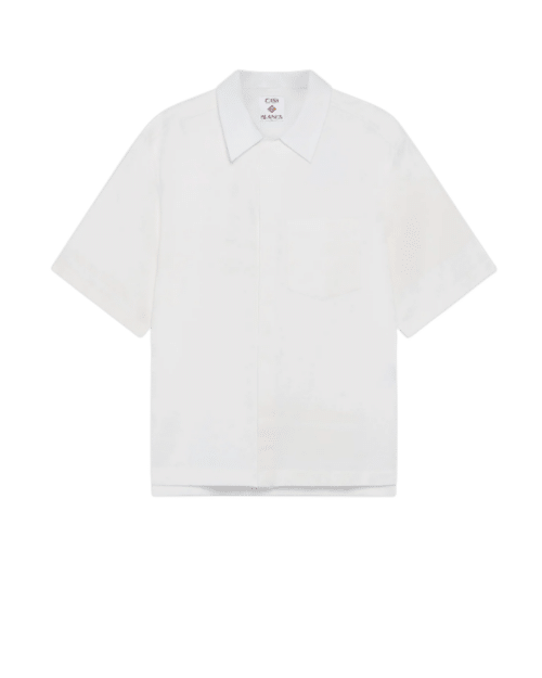 Chemise Coton Blanc Monogrammée