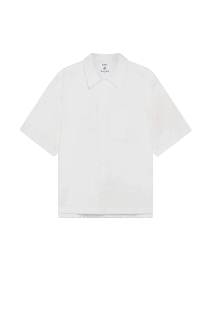 Chemise Coton Blanc Monogrammée