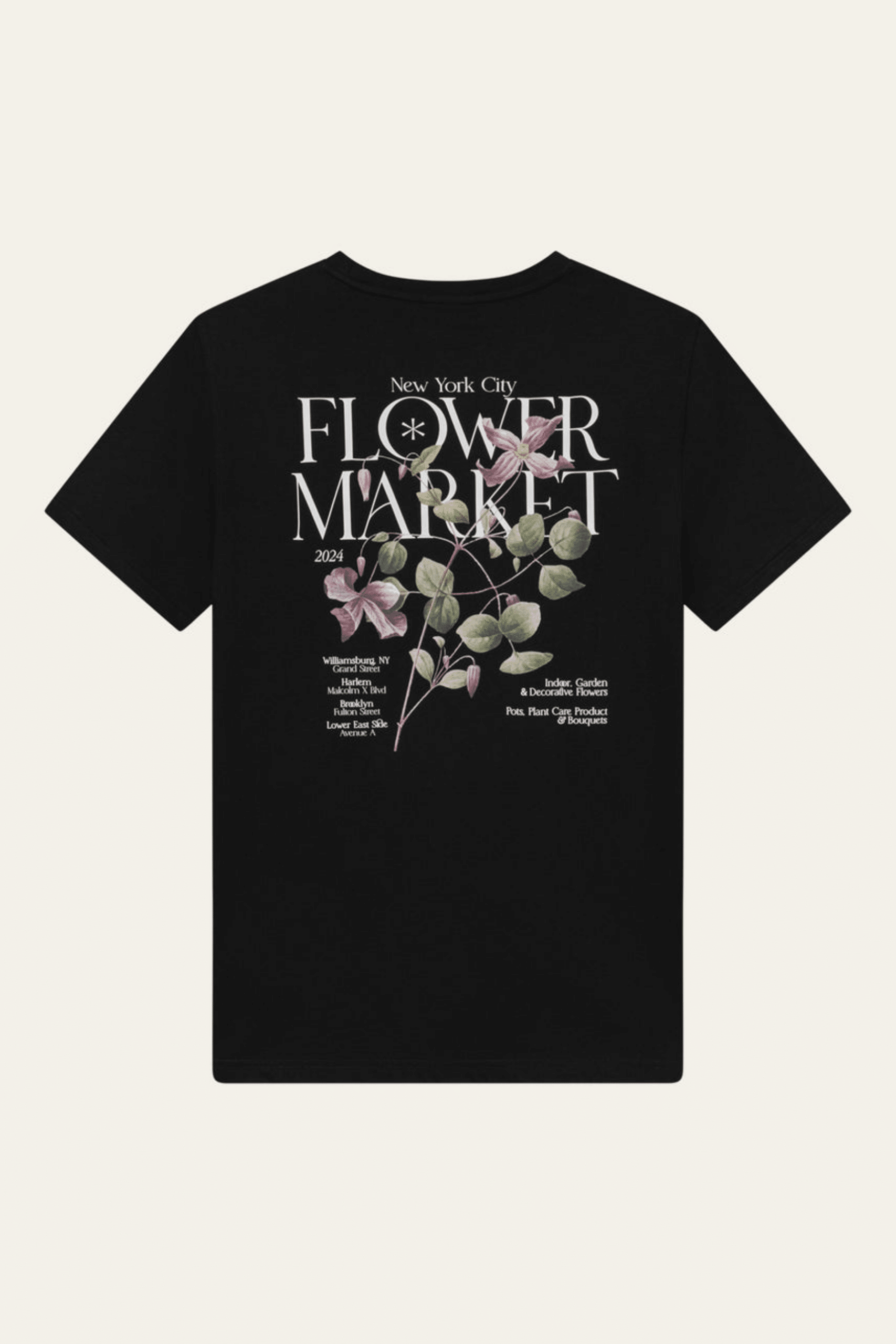 Tee-Shirt Brady Flowermarket Noir