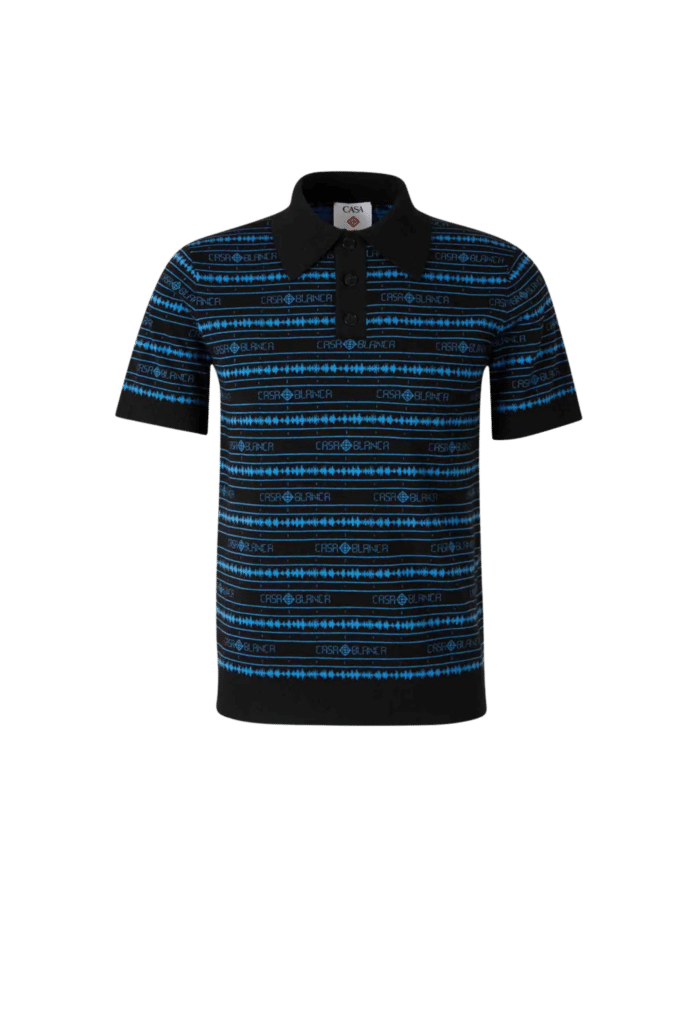 Polo Laine Sound Wave Noir Bleu