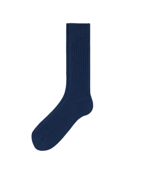 Chaussettes Coton Bleu Cœur Noir