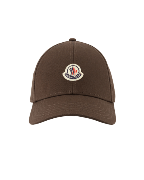 Casquette Gabardine Marron Logo Tricolore
