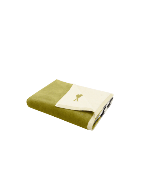 Serviette de Plage Coton Vert Bicolore