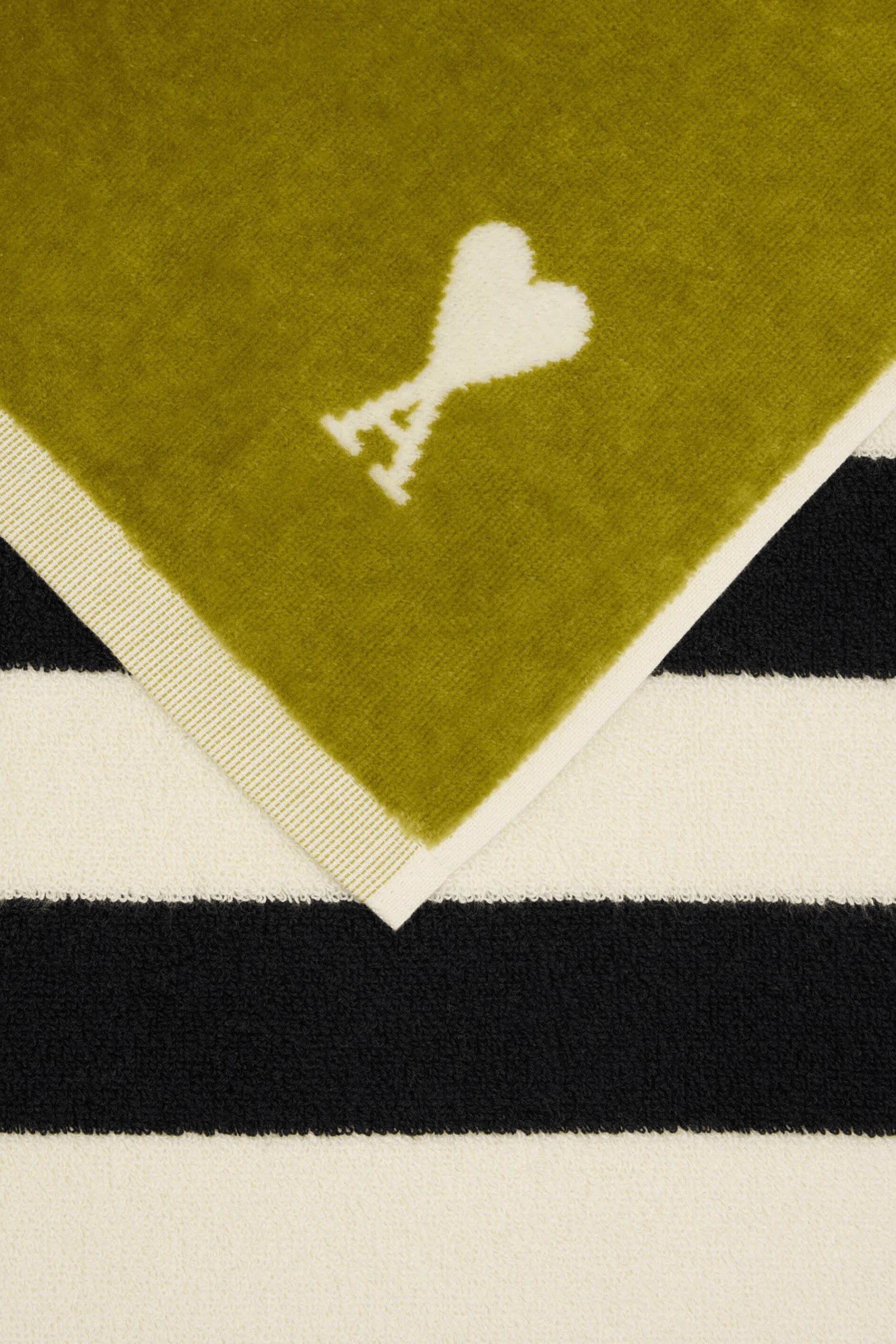 Serviette de Plage Coton Vert Bicolore