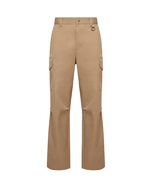 Pantalon Cargo Coton Mélangé Beige