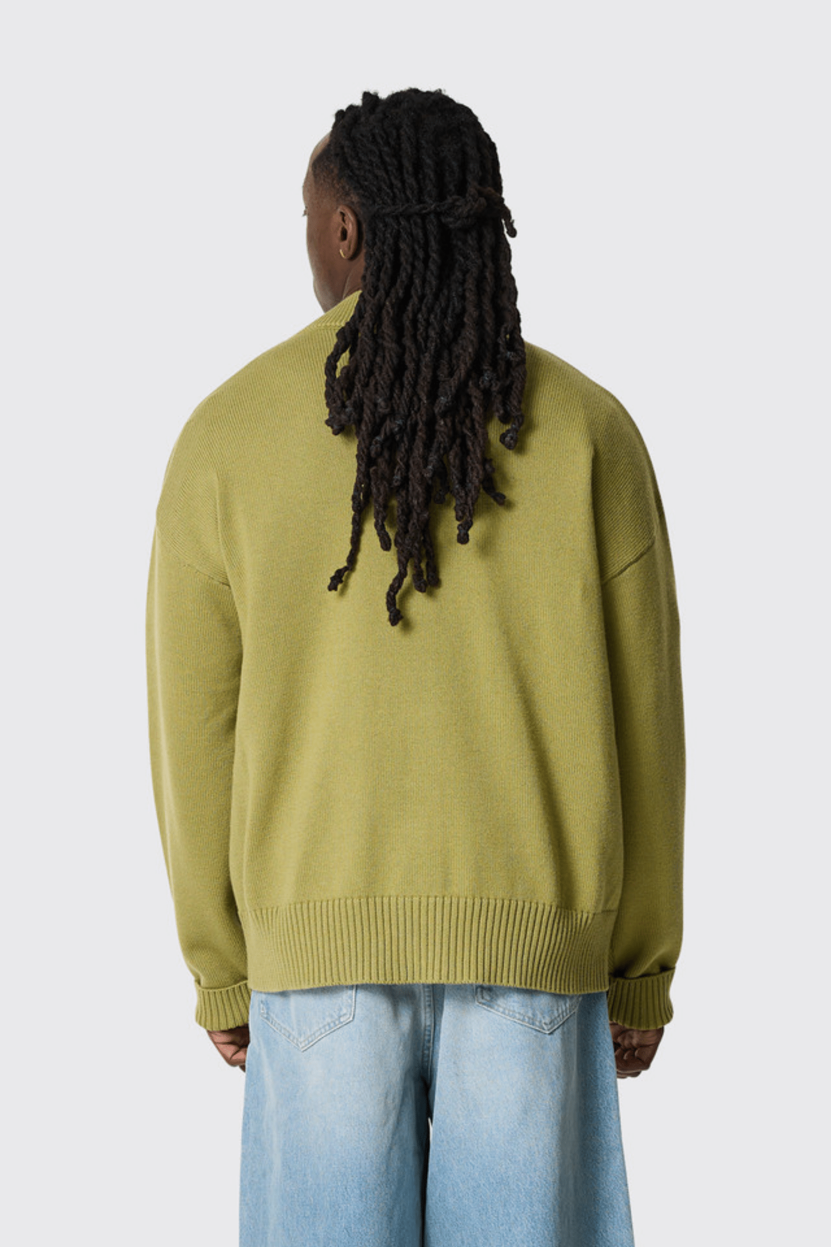 Cardigan Laine Coton Matcha Cœur Écru