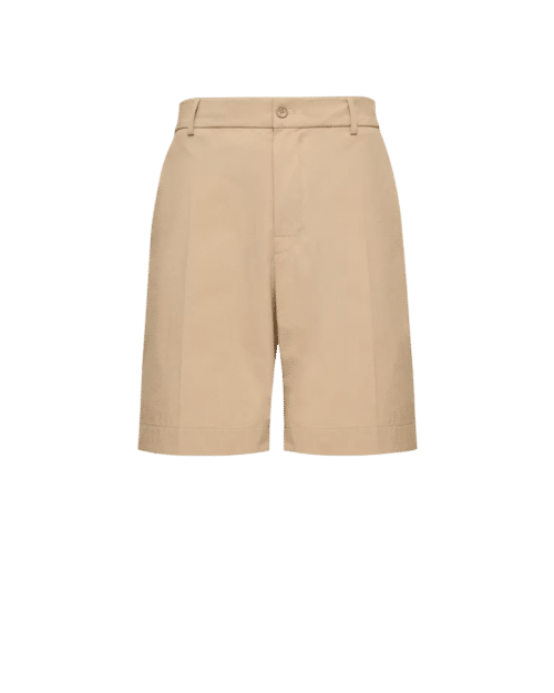 Short Seersucker Polyester Beige Clair
