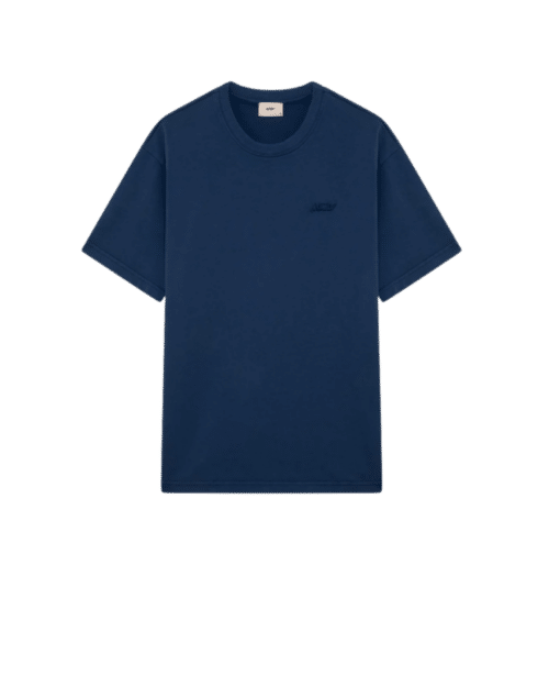 Tee-Shirt Coton Bleu Logo Ton sur Ton