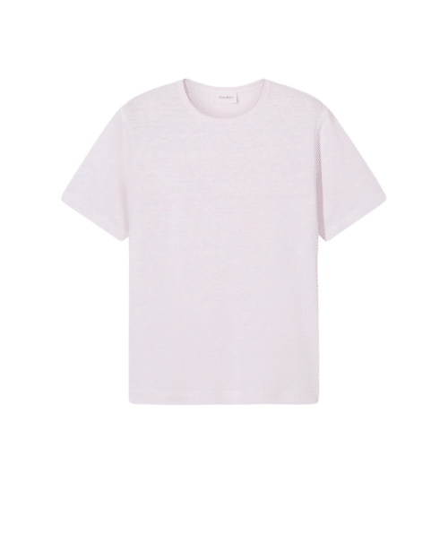 Tee-Shirt Lin Mélangé Rose Quartz