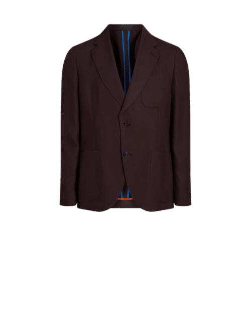 Veste de Costume Lin Aubergine