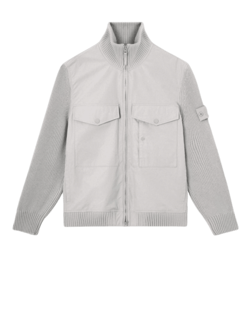 Coupe Vent Coton Gris Poudré