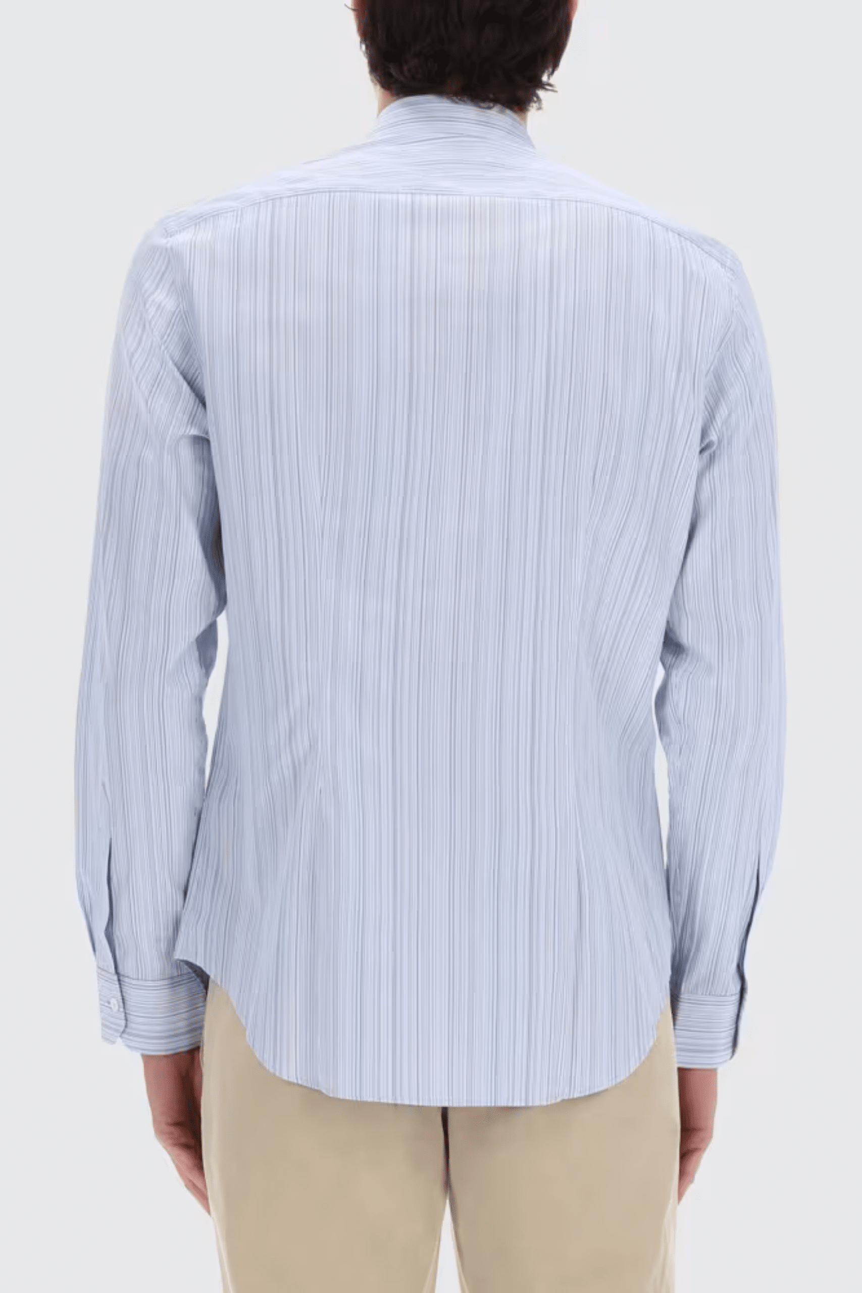 Chemise Bleue Ciel à Rayures en Coton