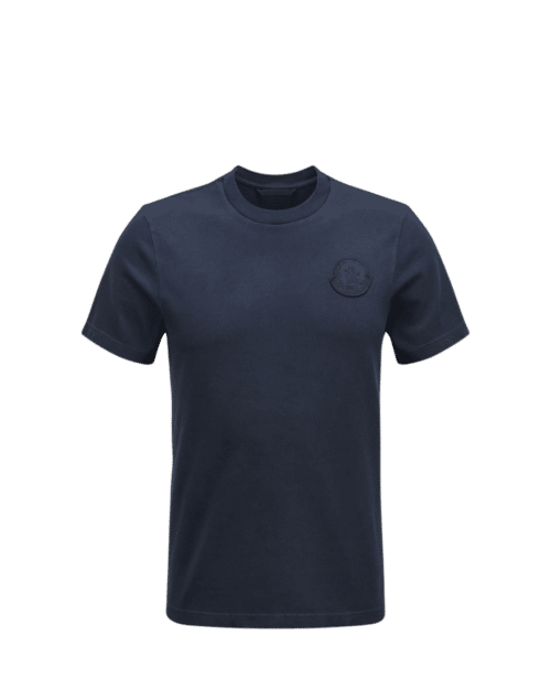 Tee-Shirt Coton Bleu Nuit Logo Brodé