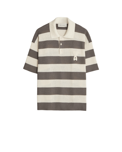 Polo Coton Blanc Crème Carbone