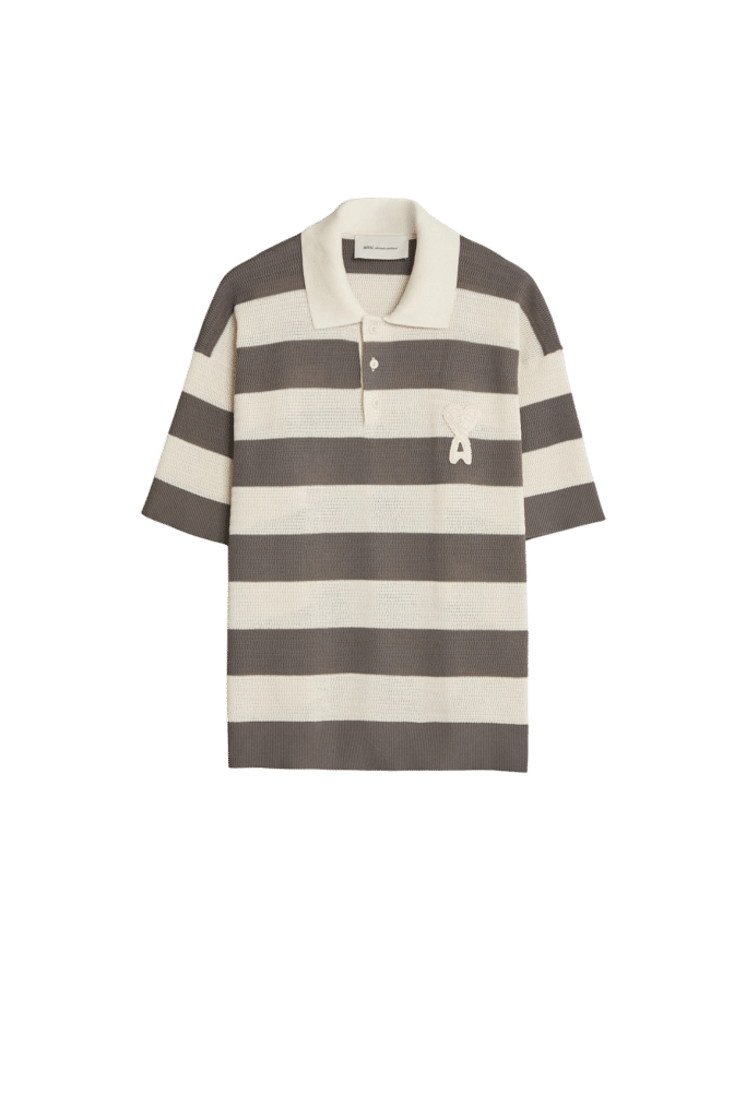 Polo Coton Blanc Crème Carbone