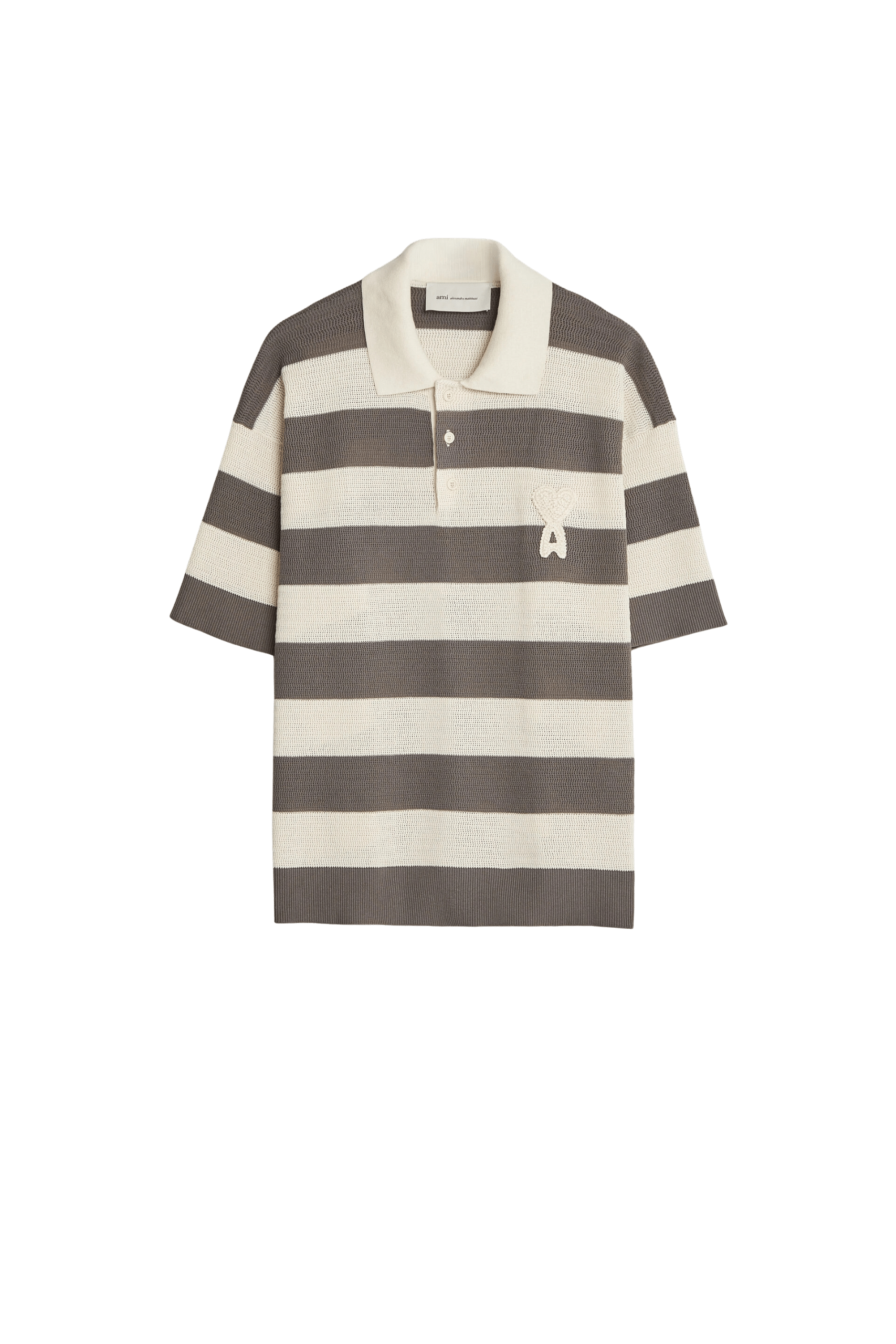 Polo Coton Blanc Crème Carbone