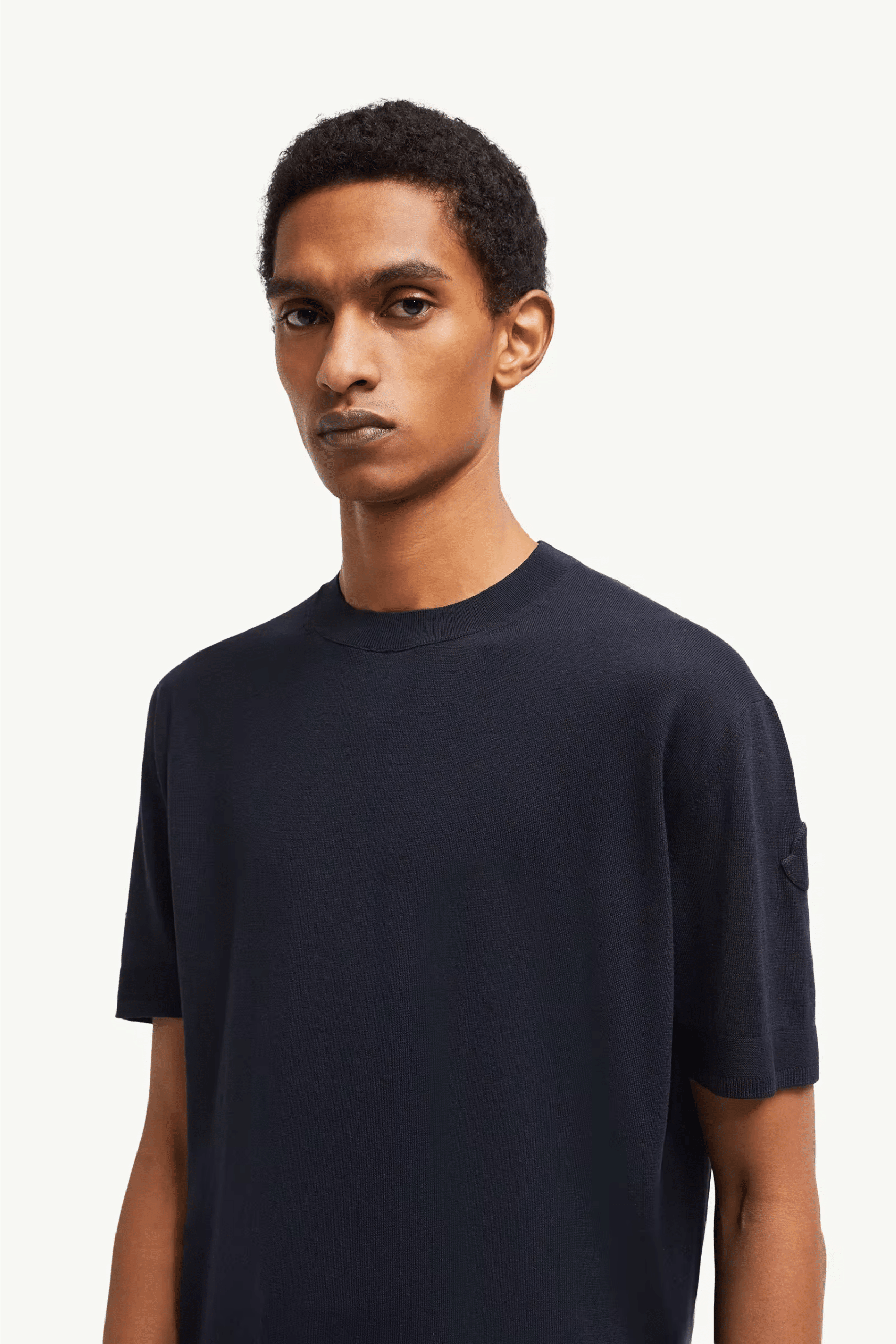 Tee-Shirt Coton Soie Bleu Marine