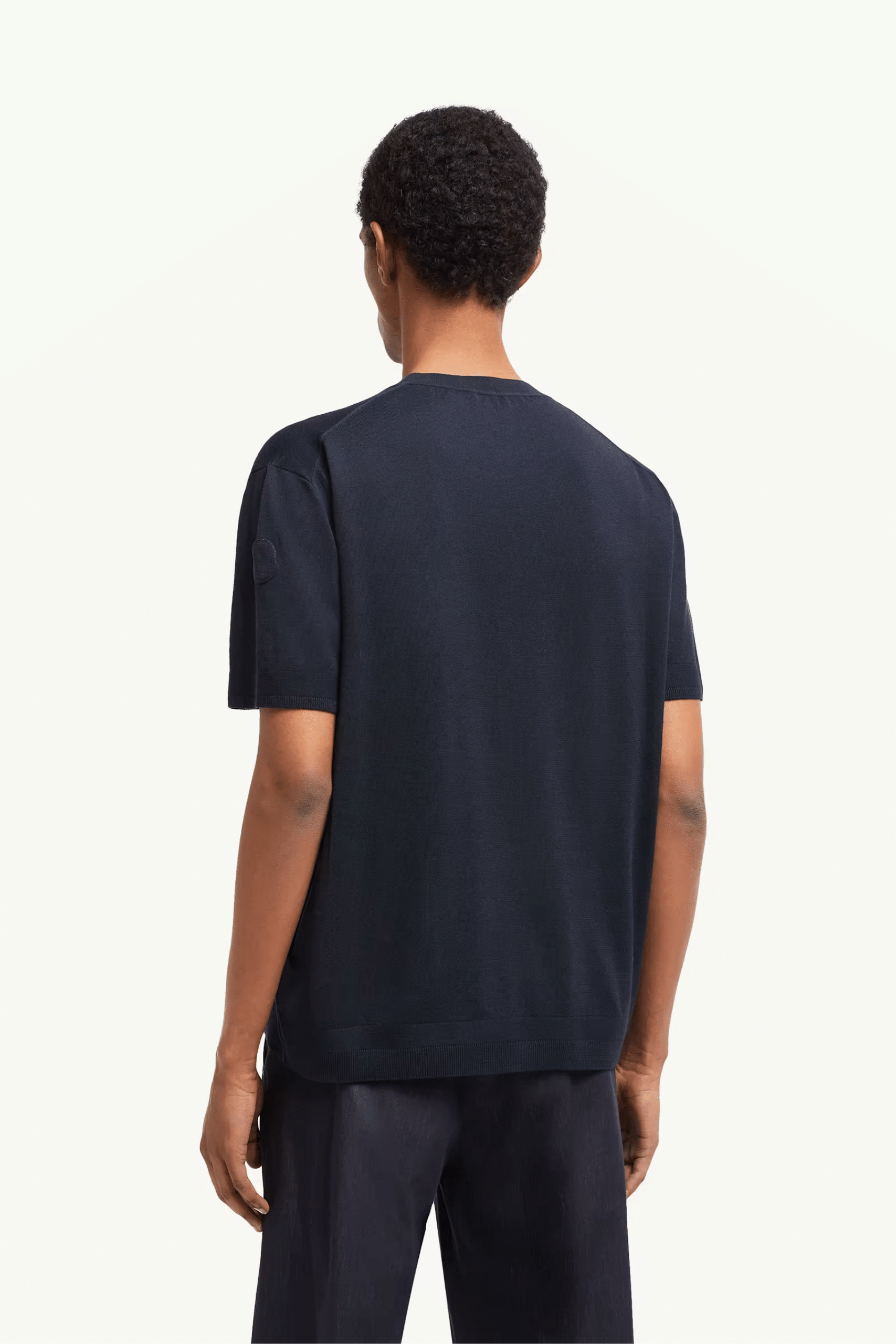 Tee-Shirt Coton Soie Bleu Marine