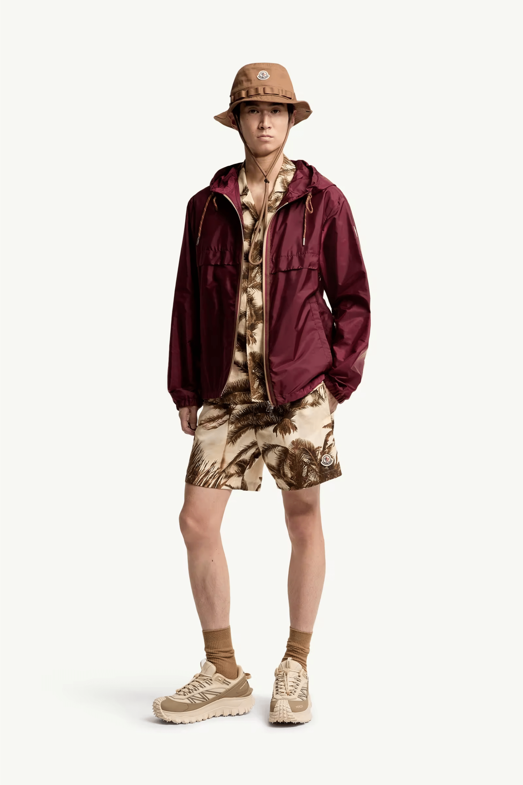 Veste à Capuche Nidge Nylon Bordeaux