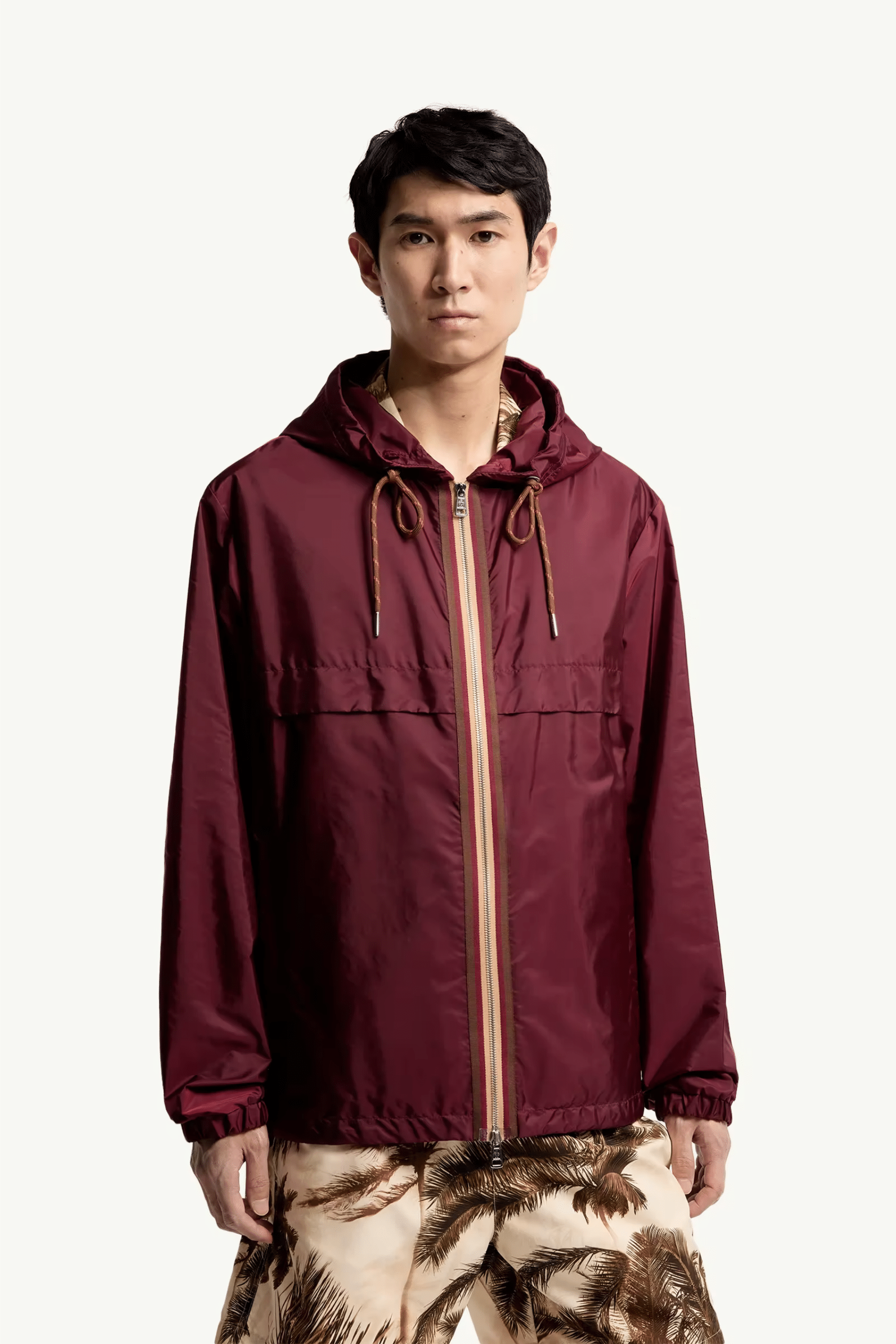 Veste à Capuche Nidge Nylon Bordeaux
