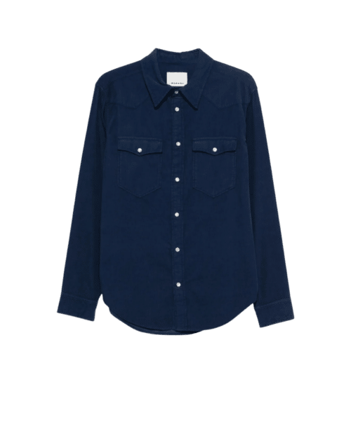 Chemise Vasco Velours Côtelé Indigo