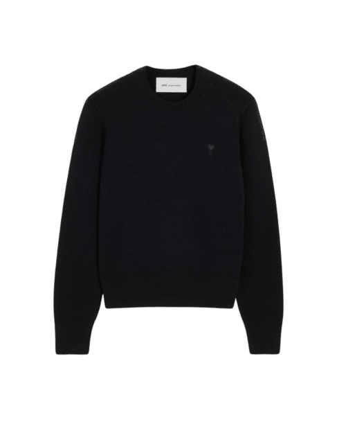Pull Laine Noire Petit Cœur Noir