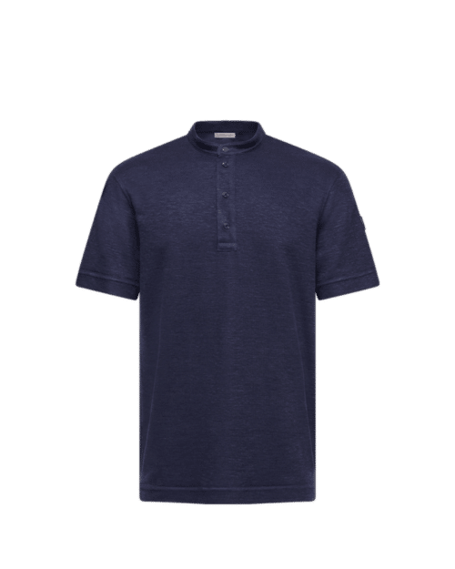 Polo MC Coton Lin Bleu Moyen