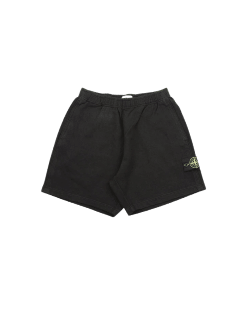 Short de Jogging Coton Flammé Noir