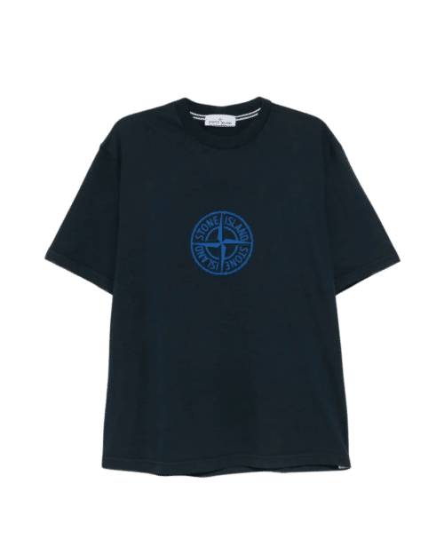 Tee-Shirt Logo Compass Coton Marine