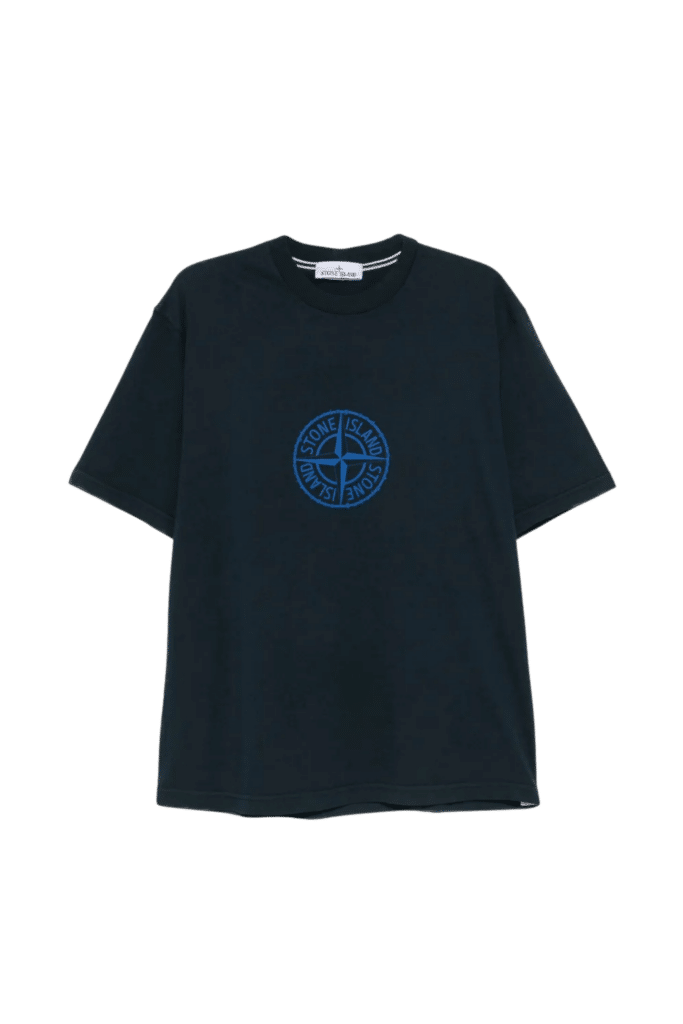Tee-Shirt Logo Compass Coton Marine