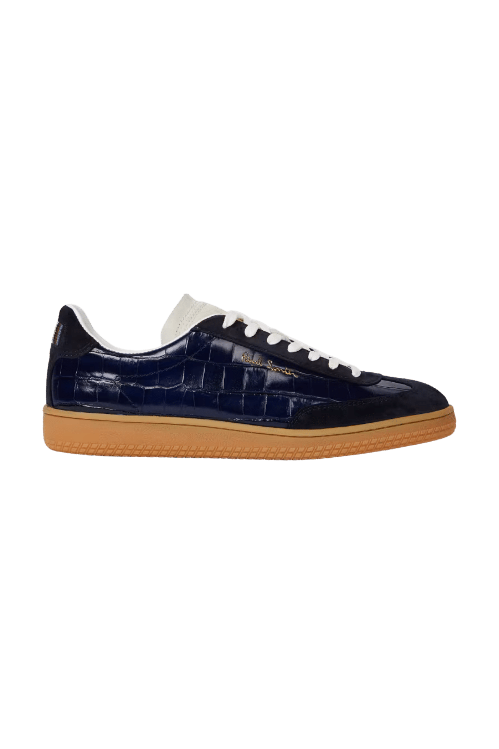 Sneakers Como Motif Croco Marine
