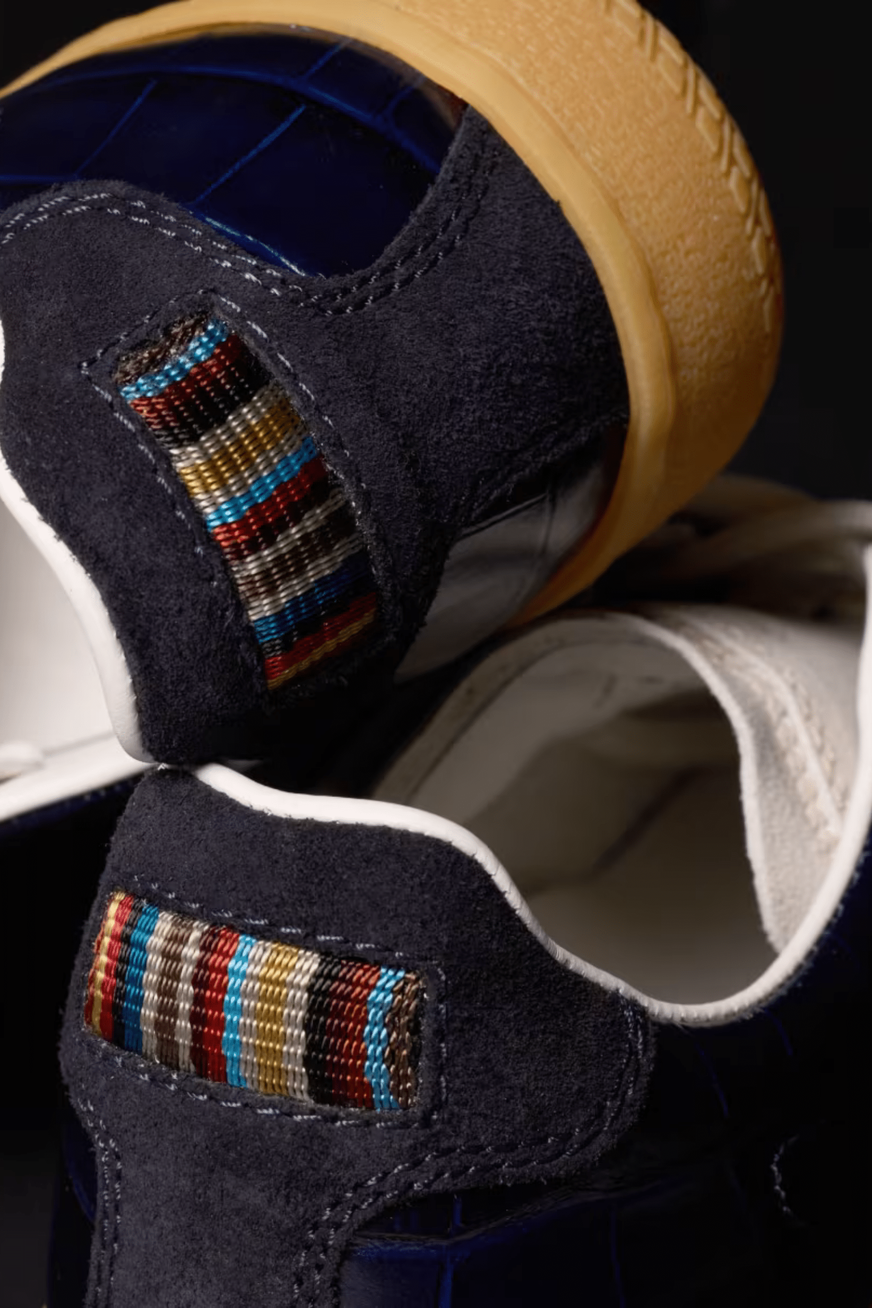 Sneakers Como Motif Croco Marine