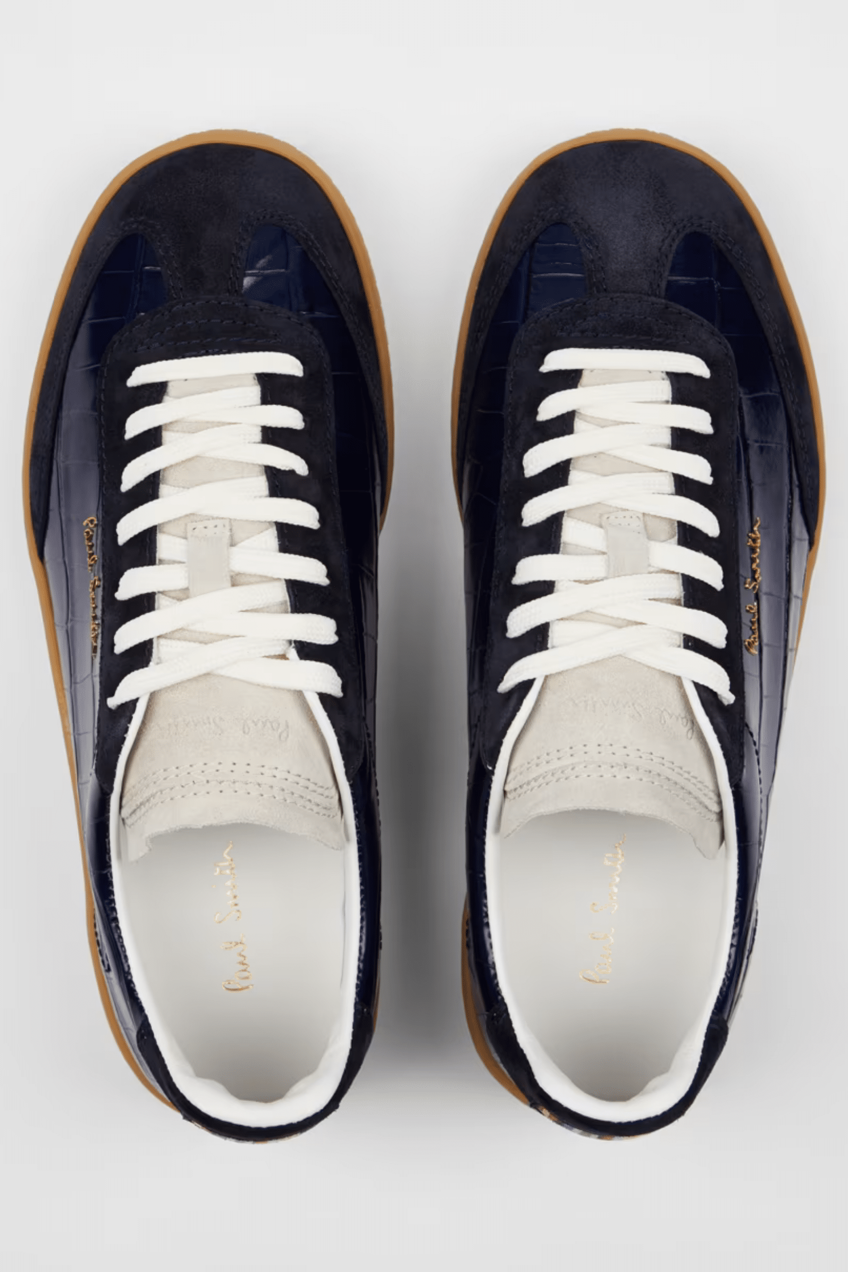 Sneakers Como Motif Croco Marine