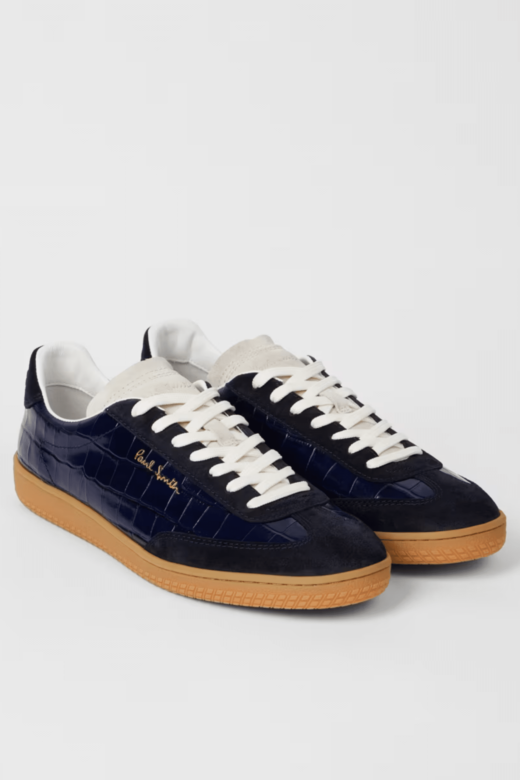 Sneakers Como Motif Croco Marine