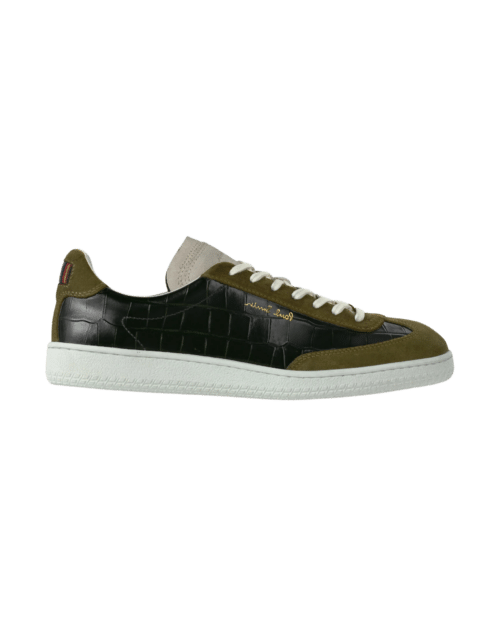 Sneakers Como Motif Croco Kaki