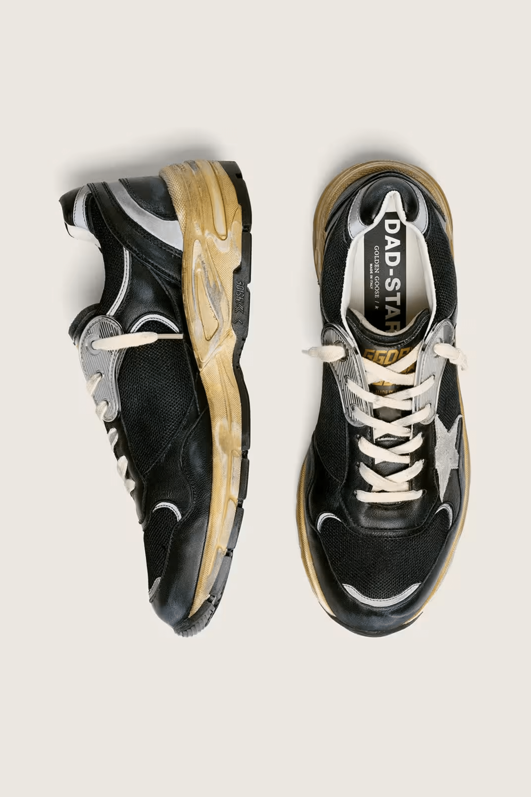 Sneakers Running Dad Noir Argent Étoile Grise