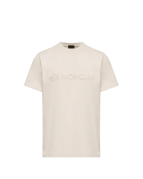 Tee-Shirt Coton Ivoire Logo Texturé
