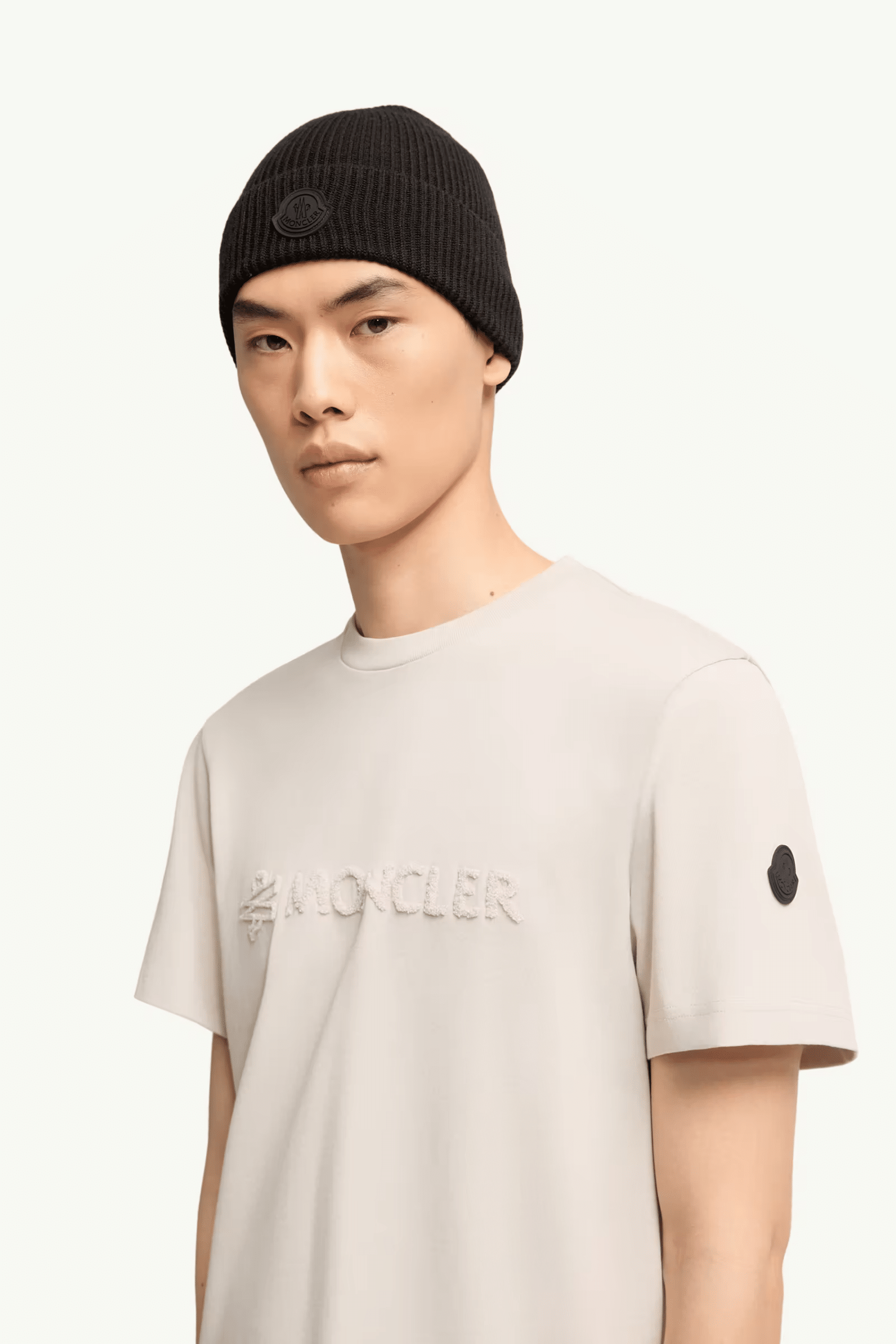 Tee-Shirt Coton Ivoire Logo Texturé