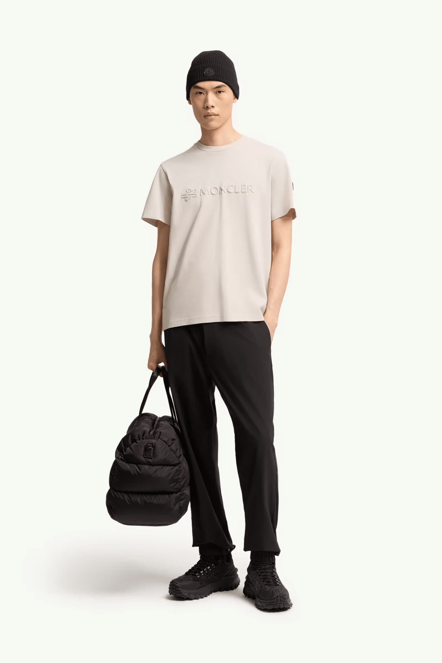 Tee-Shirt Coton Ivoire Logo Texturé