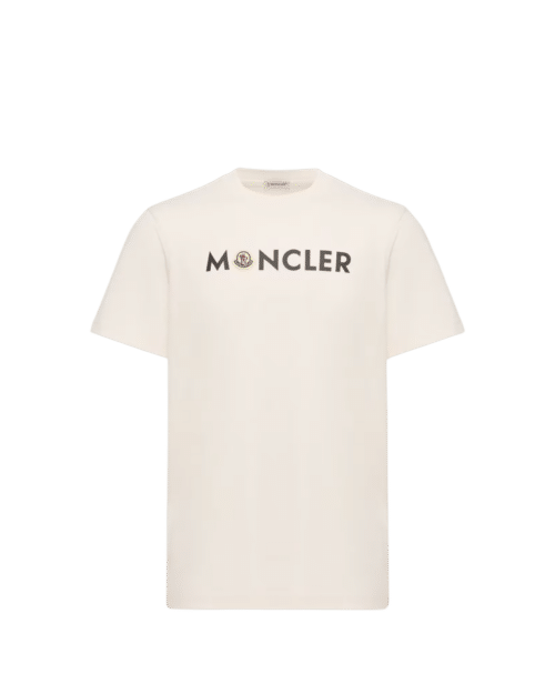Tee-Shirt Blanc Logo Imprimé Noir