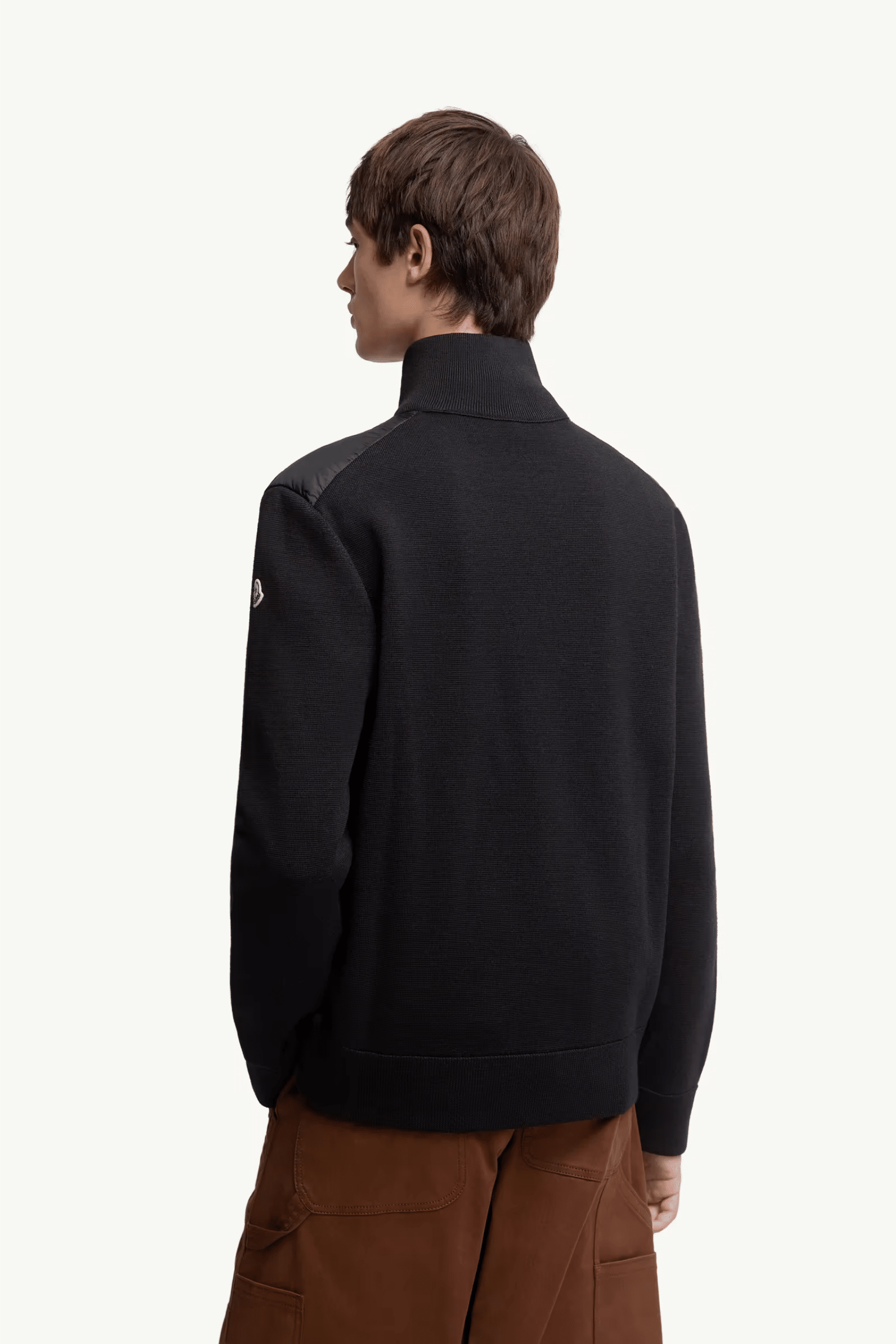Cardigan Matelassé Laine et Acrylique Noir