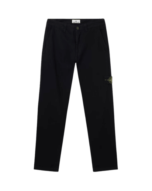 Pantalon chino en coton à chevrons