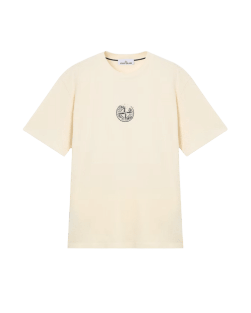 Tee-Shirt Logo Compass Floqué Ivoire