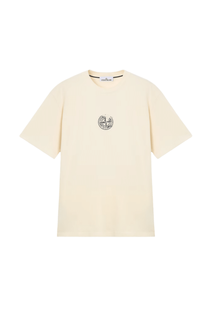 Tee-Shirt Logo Compass Floqué Ivoire