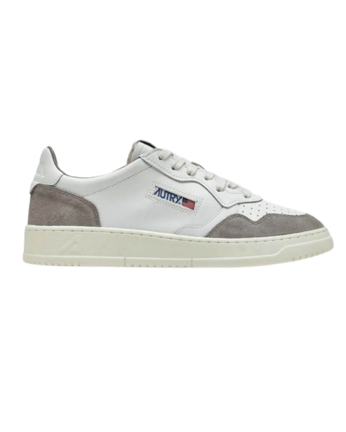 Sneakers Medalist Cuir Blanc Daim Ciment