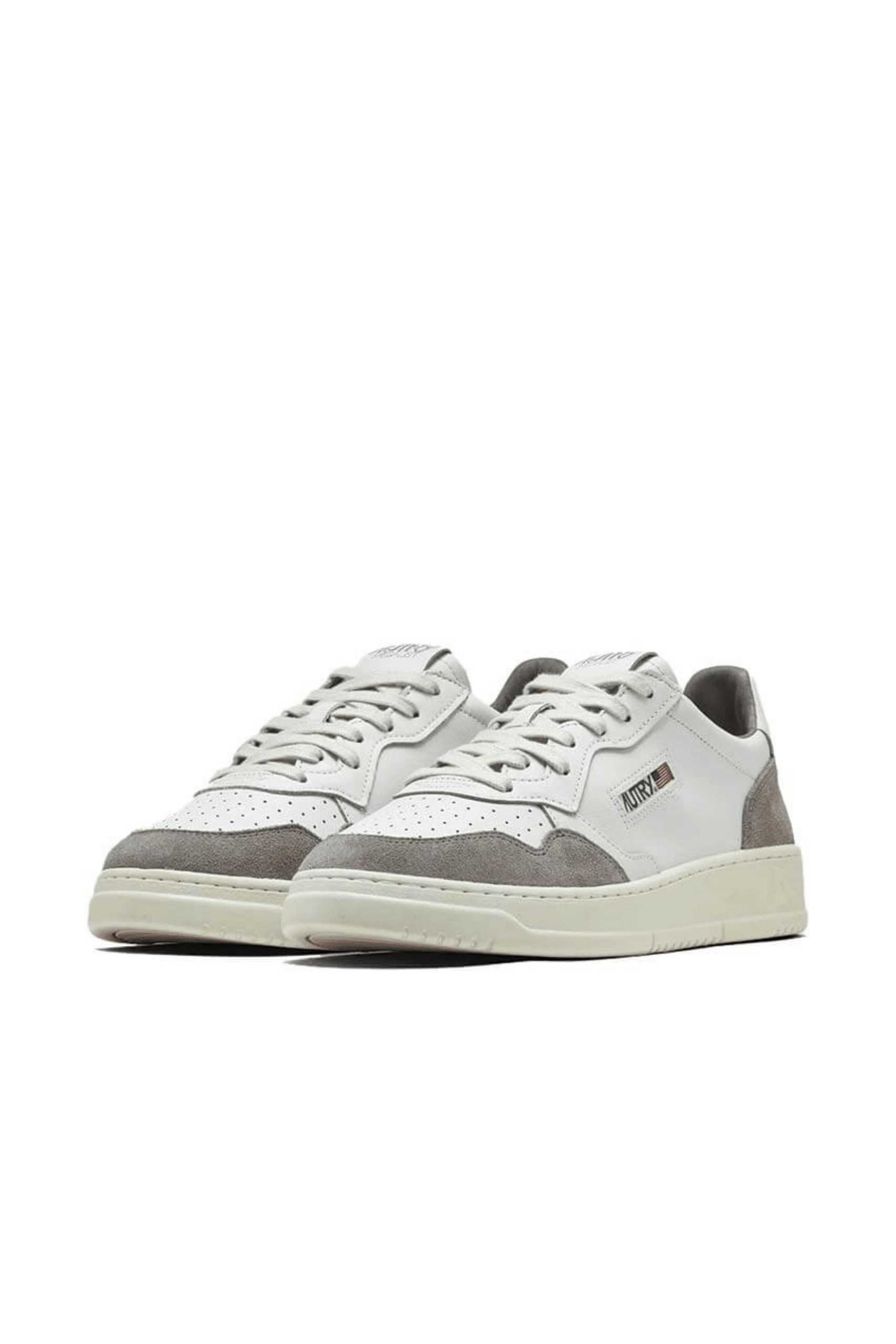 Sneakers Medalist Cuir Blanc Daim Ciment