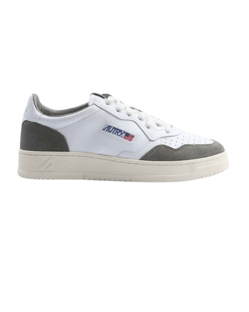 Sneakers Medalist Cuir Blanc Daim Vert Fumé