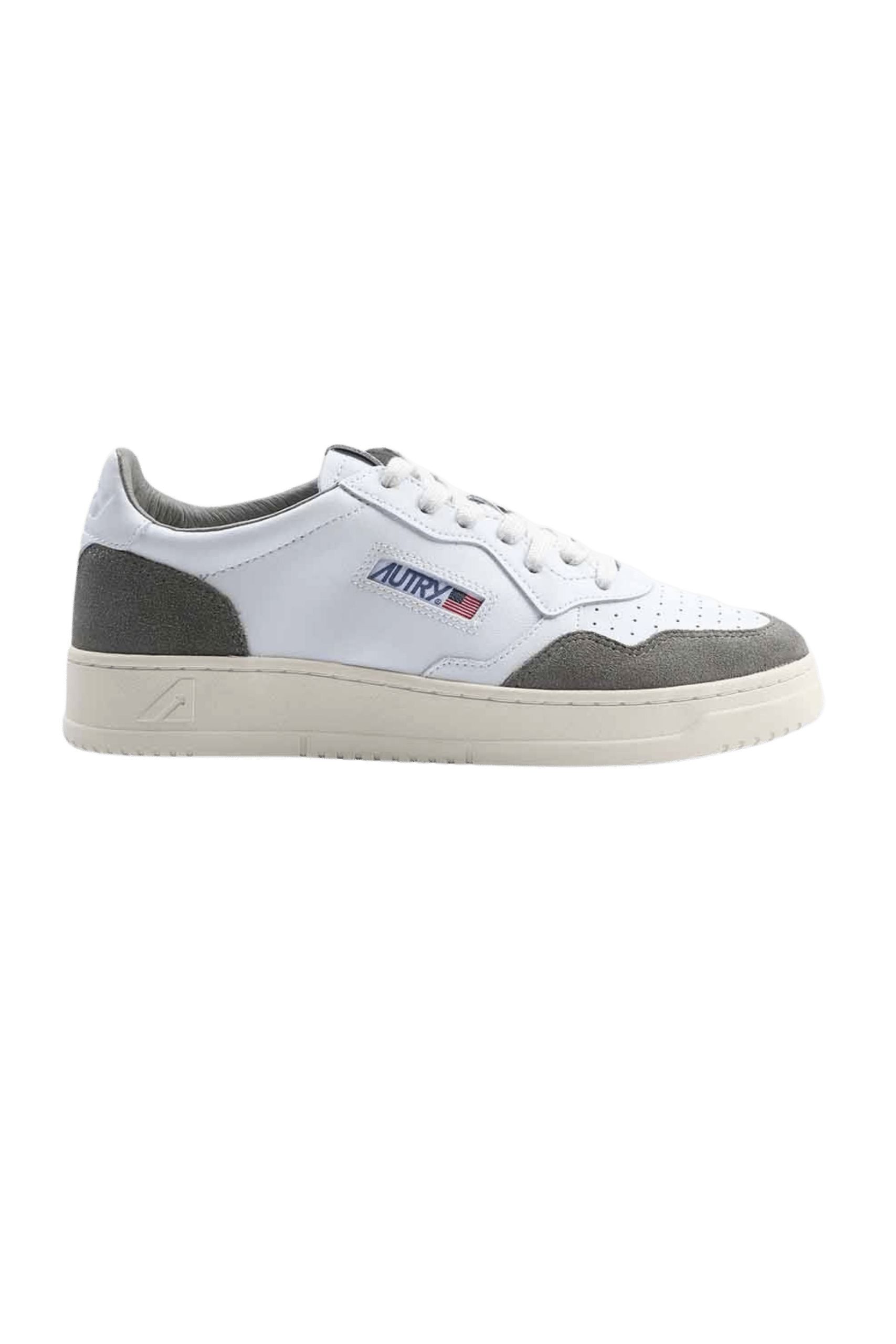 Sneakers Medalist Cuir Blanc Daim Vert Fumé